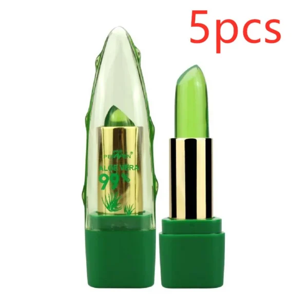 Aloe Vera Gel Color Changing Lipstick Gloss  Moisturizer Anti-drying Desalination Fine-grain Lip Blam Care - Image 8