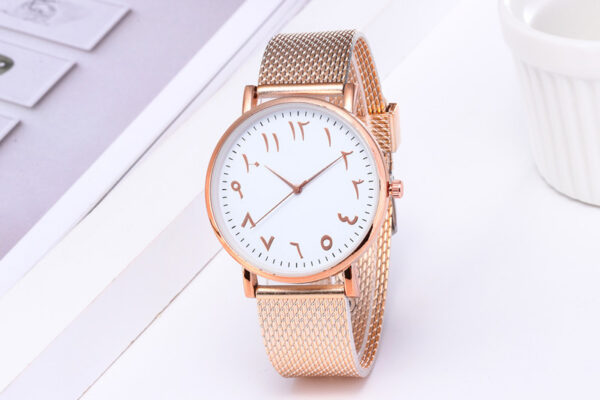 Fashion Creative Quartz Watches Couple Watches Digital Mesh Band Watches - Image 2
