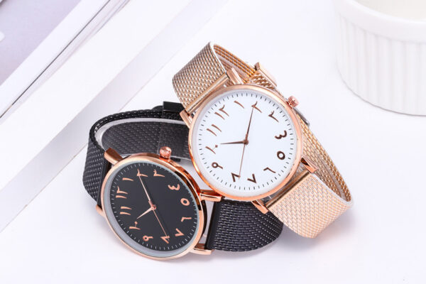 Fashion Creative Quartz Watches Couple Watches Digital Mesh Band Watches - Image 4