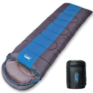 Camping Sleeping Bag Lightweight Warm & Cold Envelope Backpacking Sleeping Bag For Outdoor Traveling Hiking (Filling:100% cotton)