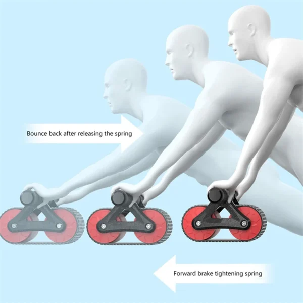 Double Wheel Abdominal Exerciser Women Men Automatic Rebound Ab Wheel Roller Waist Trainer Gym Sports Home Exercise Devices - Image 4