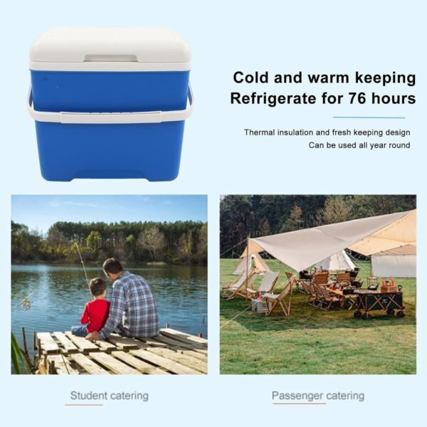 13.8L Insulated Portable Cooler, Ice Retention Hard Cooler, Keeps Ice Up To 76 Hours, Ice Chest Lunch Box With Heavy Duty Handle For Picnic Camping Fishing - Image 9