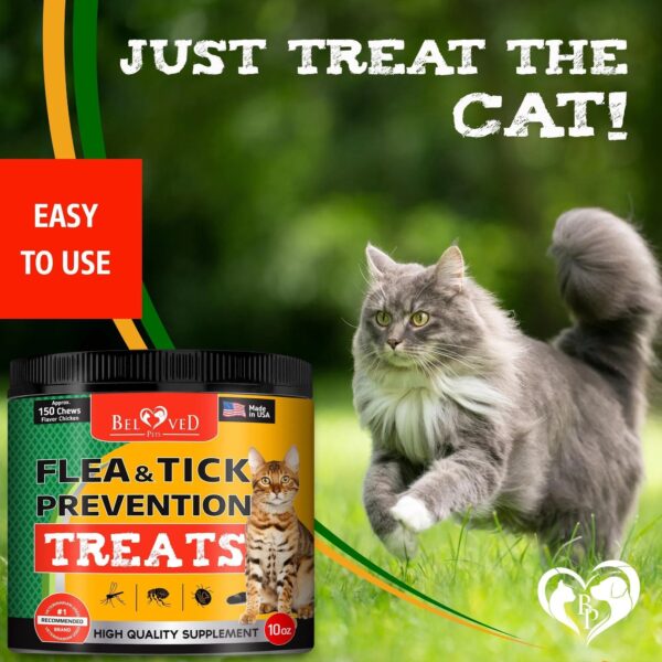 Flea And Tick Prevention Chewable Pills For Dogs And Cats Revolution Oral Flea Treatment For Pets Pest Control Natural Defense Chewables Small Tablets Chicken FLavor For Cats - Image 2