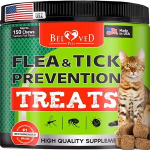 Flea And Tick Prevention Chewable Pills For Cats Revolution Oral Flea Treatment For Pets Pest Control & Natural Defense Chewables Small Tablets Salmon Fish Taste