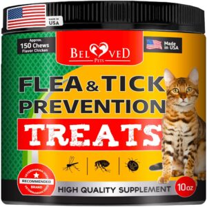 Flea And Tick Prevention Chewable Pills For Dogs And Cats Revolution Oral Flea Treatment For Pets Pest Control Natural Defense Chewables Small Tablets Chicken FLavor For Cats