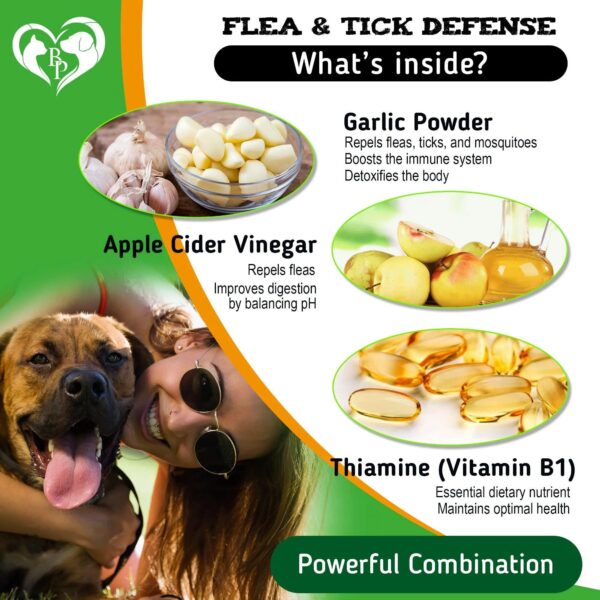 Flea And Tick Prevention Chewable Pills For Dogs Revolution Oral Flea Treatment For Pets & Complex Multivitamin Natural Pest Control Defense Chews Small Tablets 10 Oz - Image 5