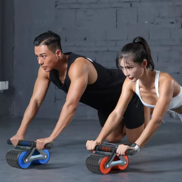 Double Wheel Abdominal Exerciser Women Men Automatic Rebound Ab Wheel Roller Waist Trainer Gym Sports Home Exercise Devices - Image 2