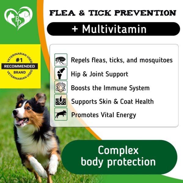 Flea And Tick Prevention Chewable Pills For Dogs Revolution Oral Flea Treatment For Pets & Complex Multivitamin Natural Pest Control Defense Chews Small Tablets 10 Oz - Image 3
