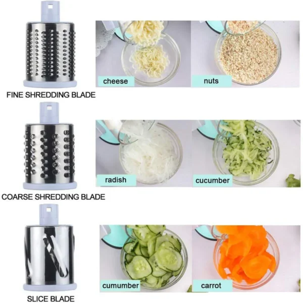 Manual Kitchen Accessories Multifunctional Round Mandoline Potato Slicer Vegetable Cutter Slicer Cheese Kitchen Gadgets - Image 9