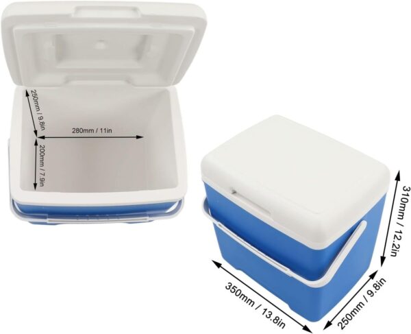 13.8L Insulated Portable Cooler, Ice Retention Hard Cooler, Keeps Ice Up To 76 Hours, Ice Chest Lunch Box With Heavy Duty Handle For Picnic Camping Fishing - Image 3